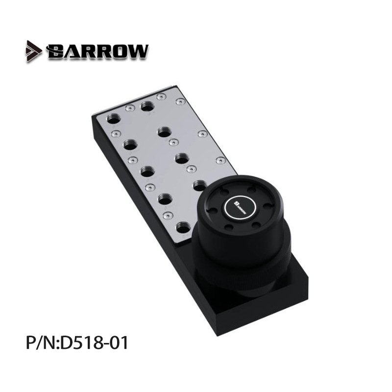 Integrated Pump Reservoir Distro Plate - Barrow DC17-01 RVS POM Distro Plaat/Bord
